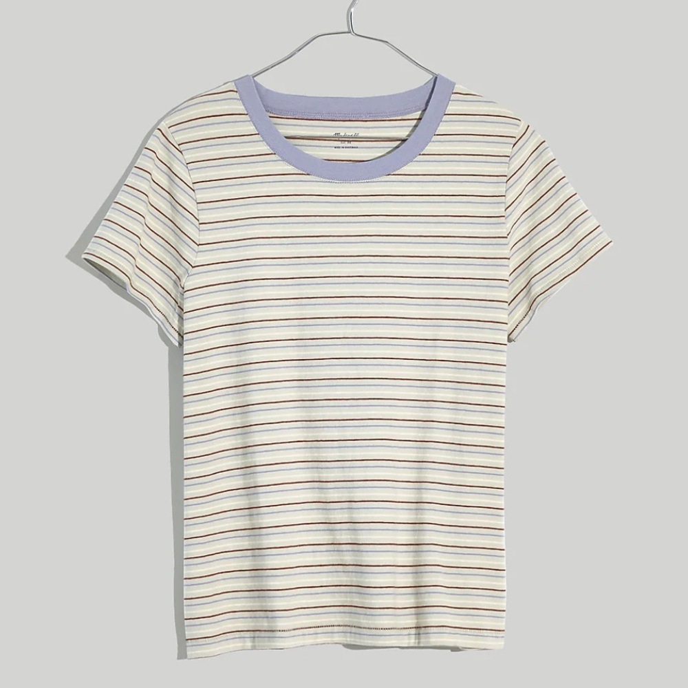 Madewell Northside Vintage Tee Quinwood Striped Cotton T-shirt Size Medium